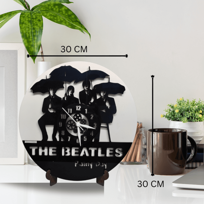 The Beatles Clock 12″ Wall Clock, Black