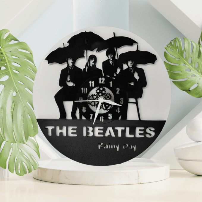 The Beatles Clock 12″ Wall Clock, Black