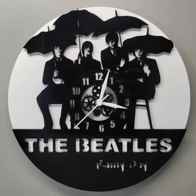 The Beatles Clock 12″ Wall Clock, Black