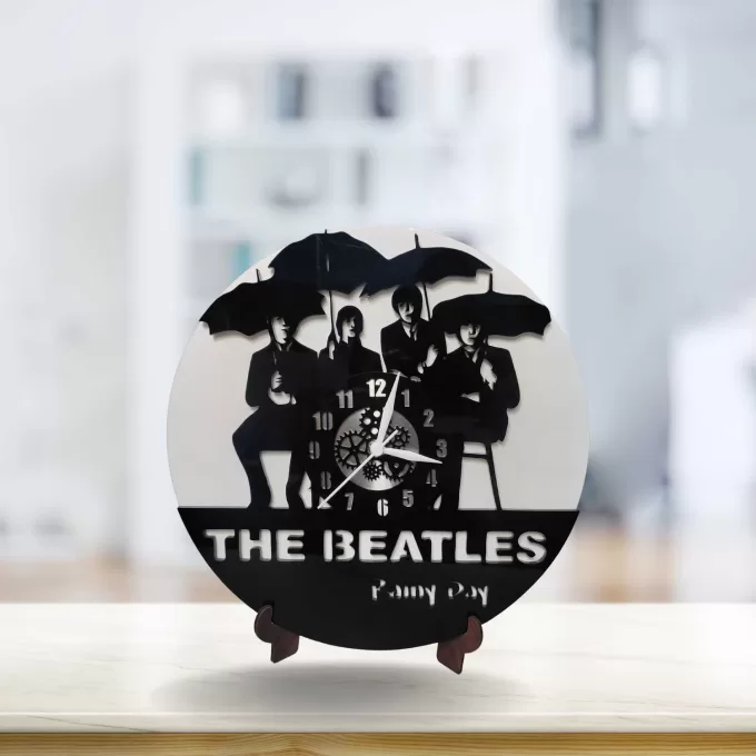 The Beatles Clock 12″ Wall Clock, Black