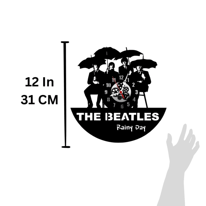 The Beatles Clock 12″ Wall Clock, Black