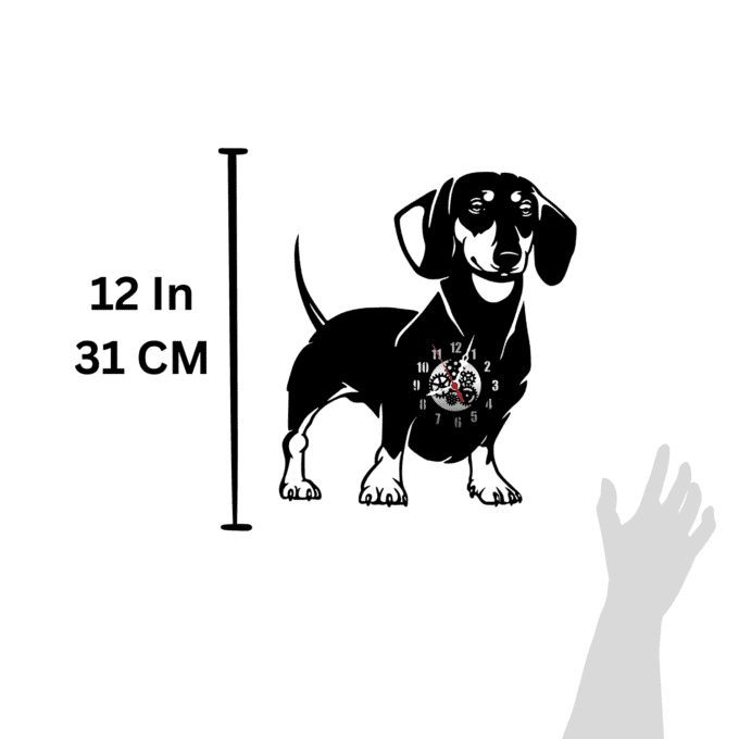 Dog Style Wall Clock 12″ Wall Clock, Black