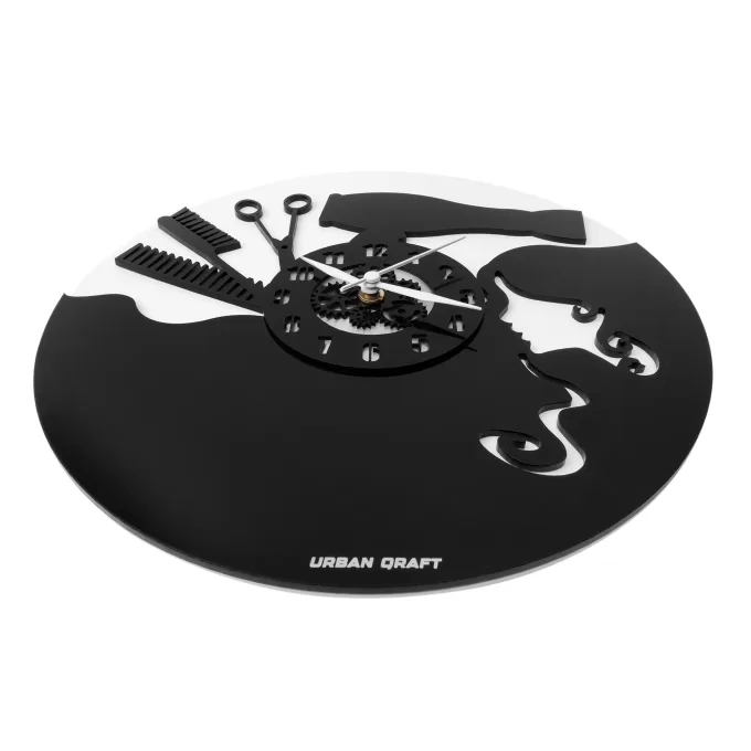 Beauty Salons 12″ Numbered Wall Clock, Black