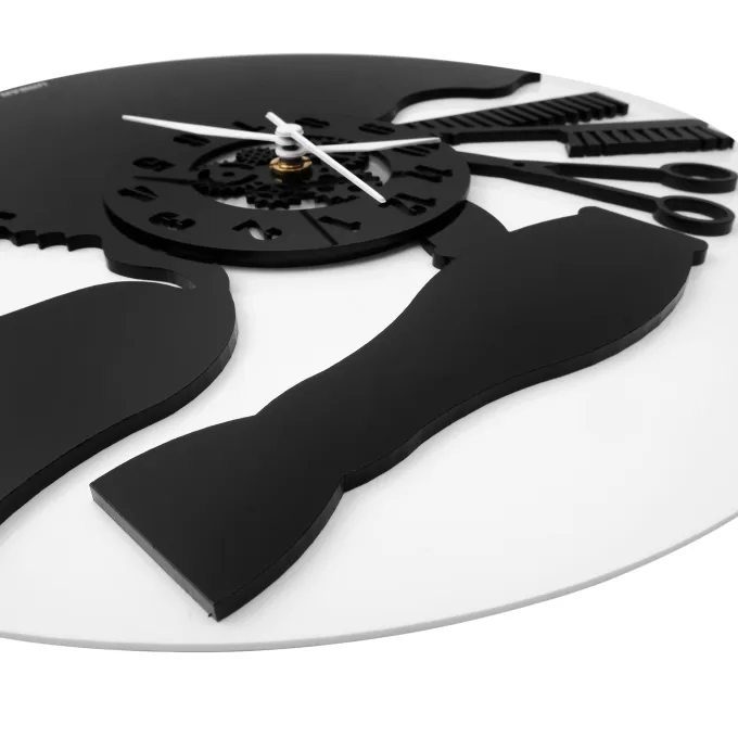 Beauty Salons 12″ Numbered Wall Clock, Black