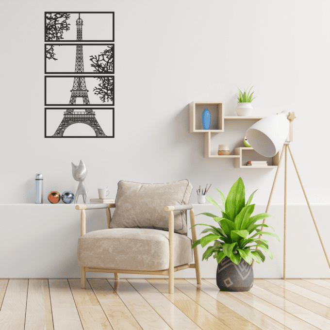 Eiffel Tower 3D Wall Art 18''x 32'' Luxury Wall Art by Urban Qraft