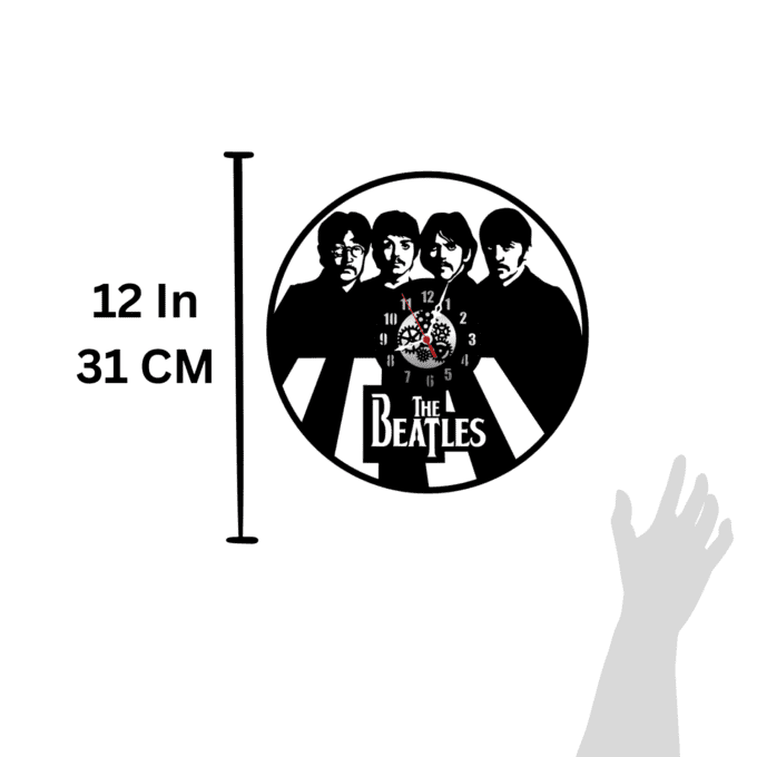 The Beatles 2 PlexiGlass Glossy Black 12'' Wall Clock