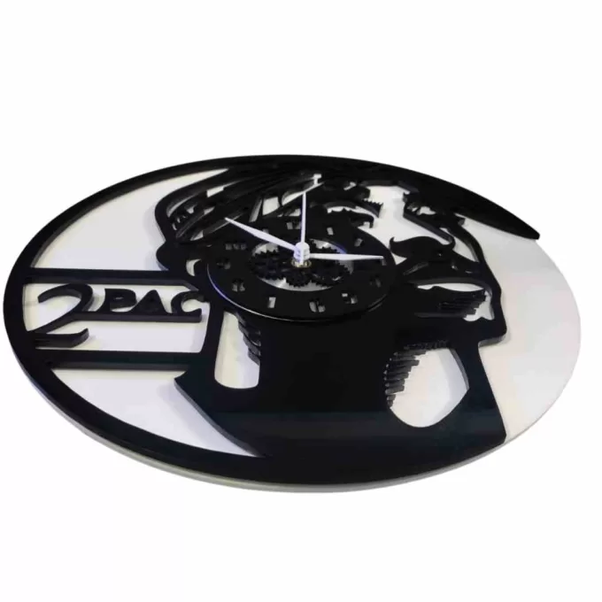 2 PAC 12'' PlexiGlass Glossy Black Wall Clock