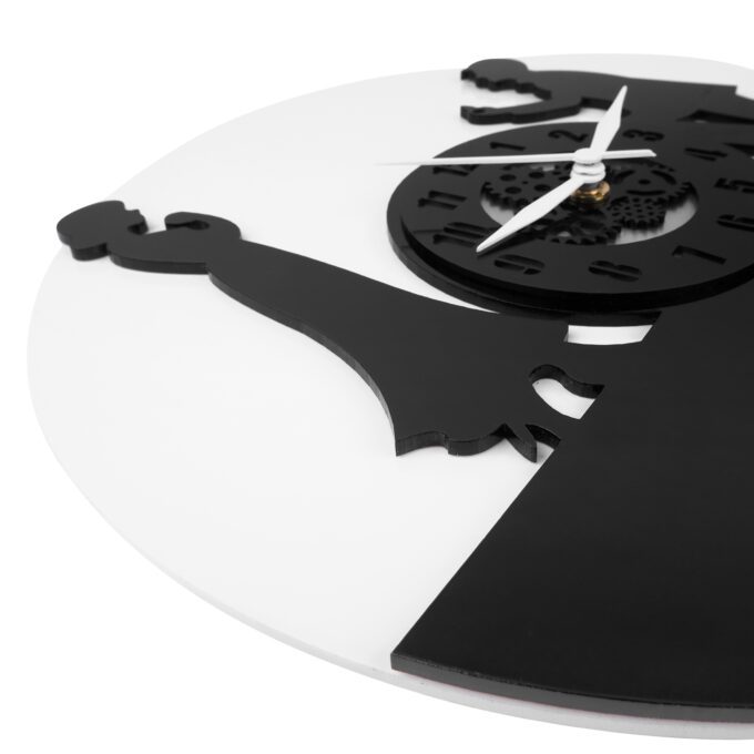 Couple Wall Clock, 12″ Numbered Wall Clock, Black