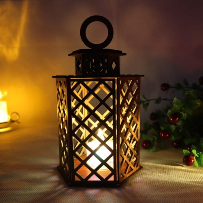 Wooden Tea-light Lantern