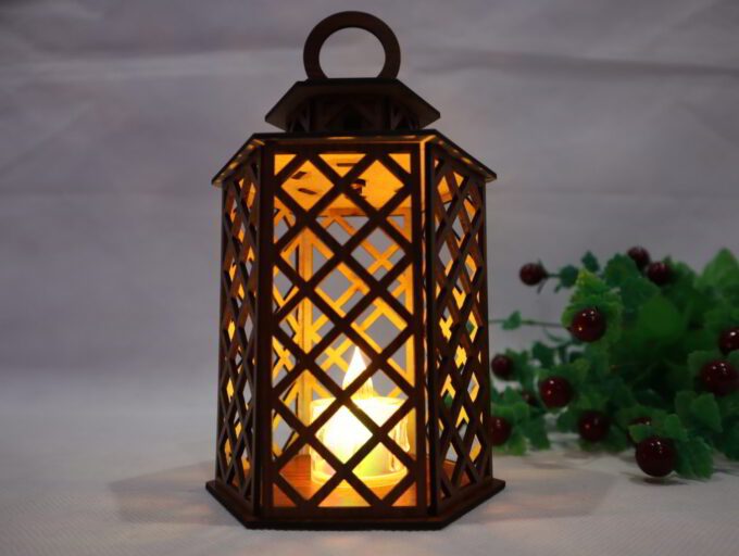 Wooden Tea-light Lantern