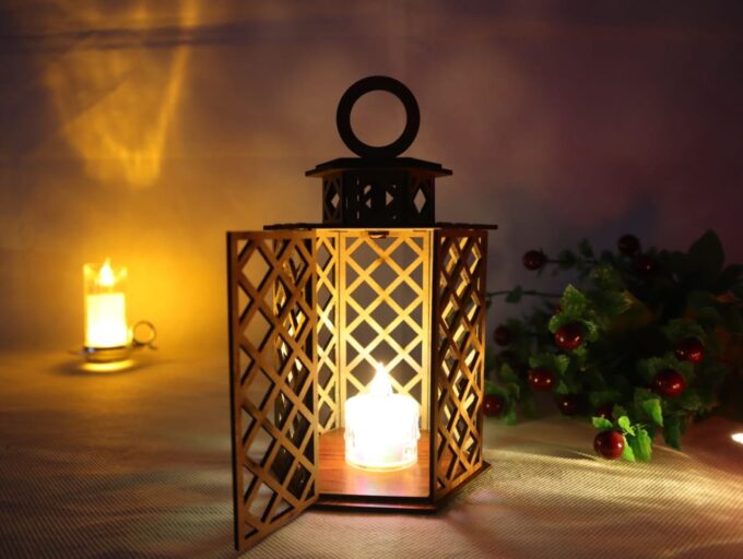 Wooden Tea-light Lantern