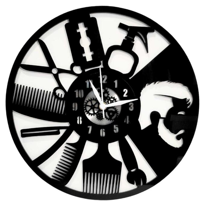 Pro Salon Wall Clock 12″ Numbered Wall Clock, Black