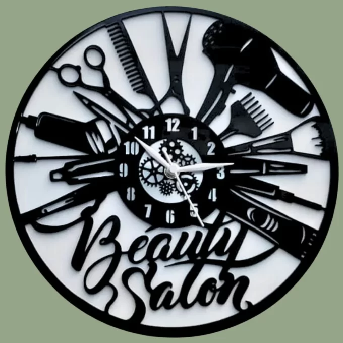 Beauty Salon Wall Clock, 12″ Wall Clock, Plexi Glass 31 CM