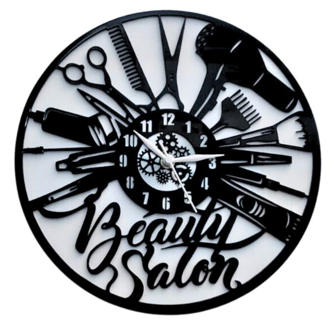 Beauty Salon Wall Clock, 12″ Wall Clock, Plexi Glass 31 CM