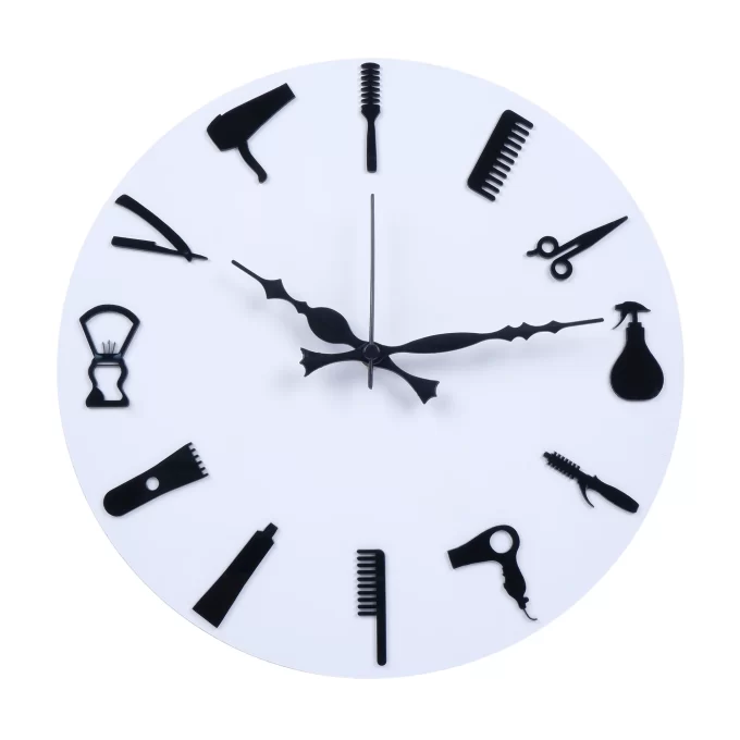 American White Wall Clock , 12″ Plexi Glass