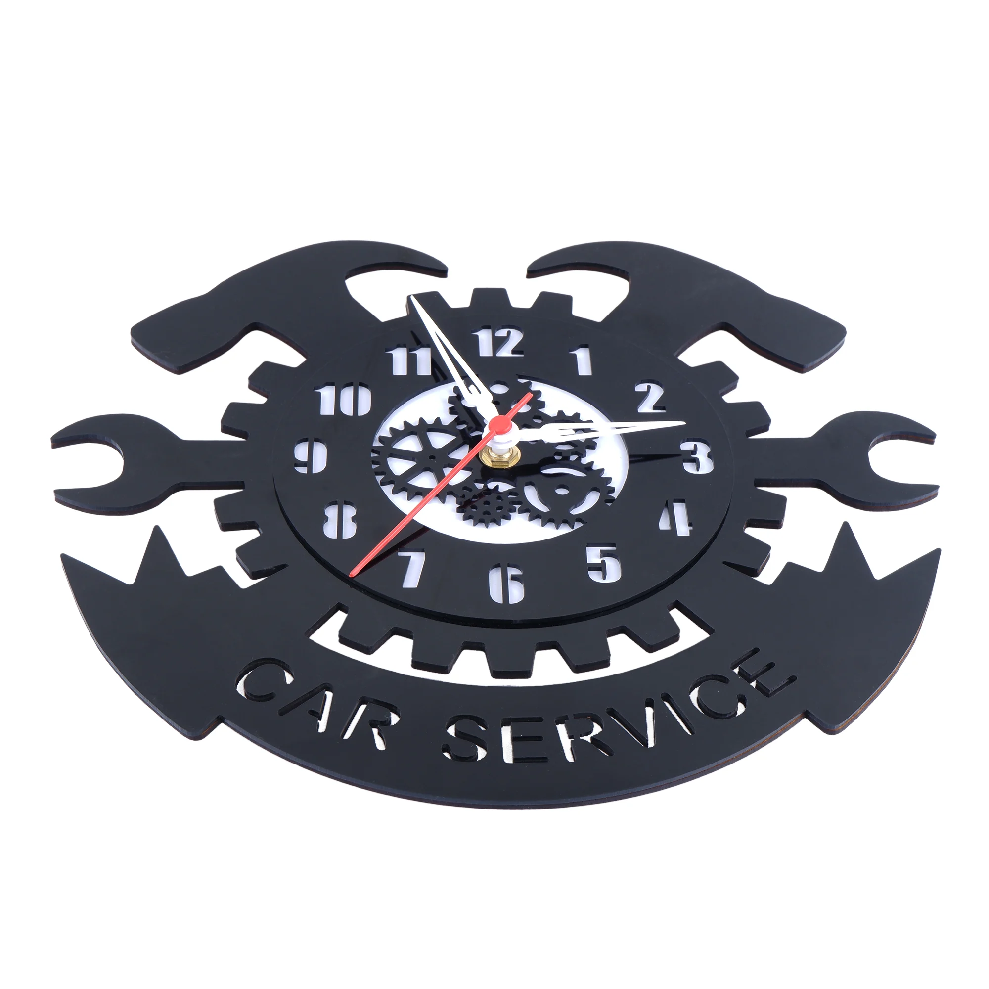 Car Service Wall Clock 12″ Wall Clock, Black